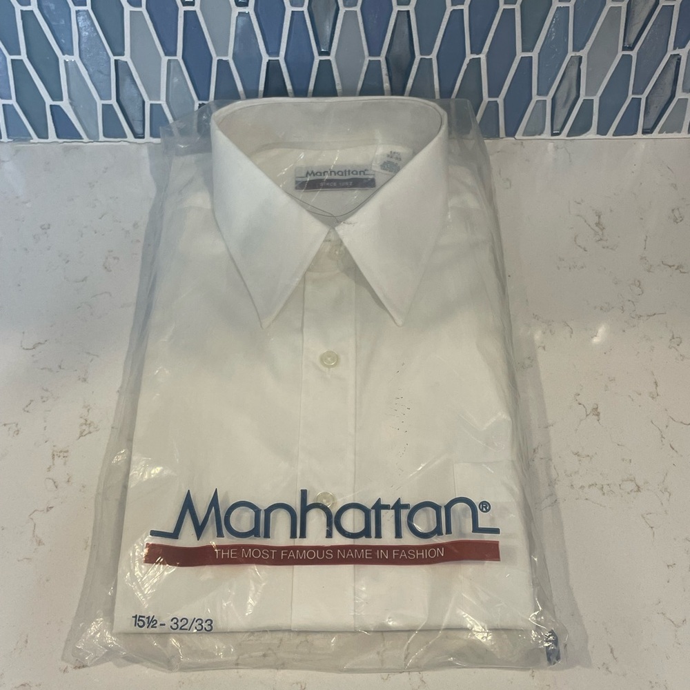 Men’s White Dress Shirt Classic Collar